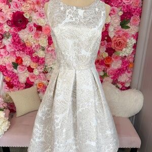 Nicole Miller | Jacquard Box Pleat Dress